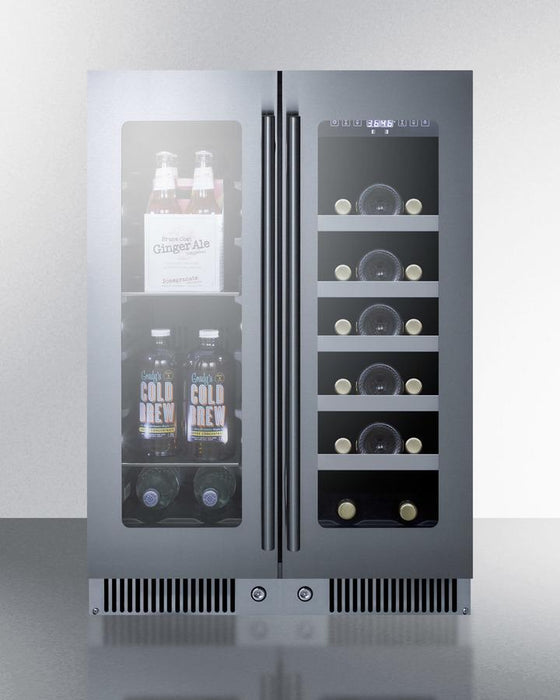 Summit - 24" Dual-Zone Black Cabinet Wine & Beverage Center (CLFD243WBV)