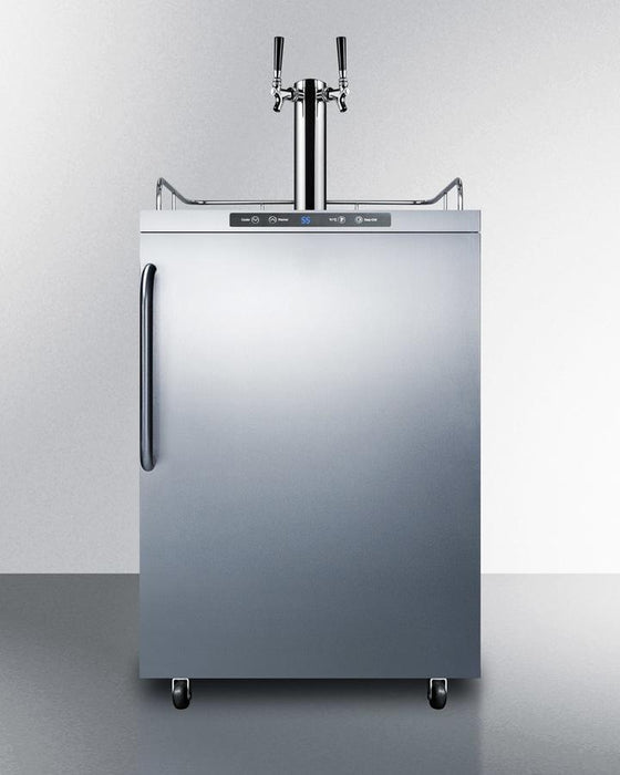 Summit - 24" Dual-Tap Stainless Steel Outdoor Kegerator w/ Towel Bar Handle (SBC635MOSTWIN)