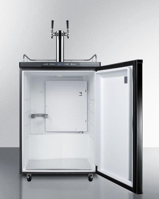 Summit - 24"  Dual-Tap Built-in Kegerator in Different Door Settings (SBC635MBITWIN)