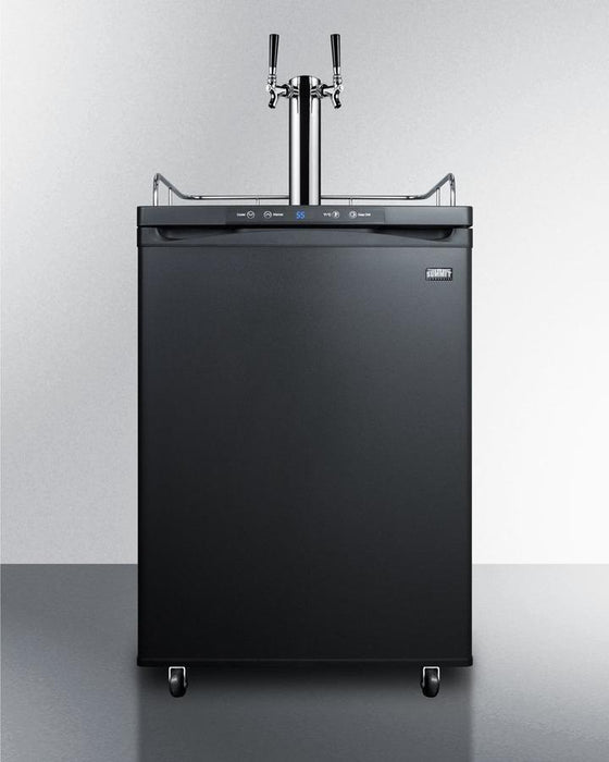 Summit - 24"  Dual-Tap Built-in Kegerator in Different Door Settings (SBC635MBITWIN)