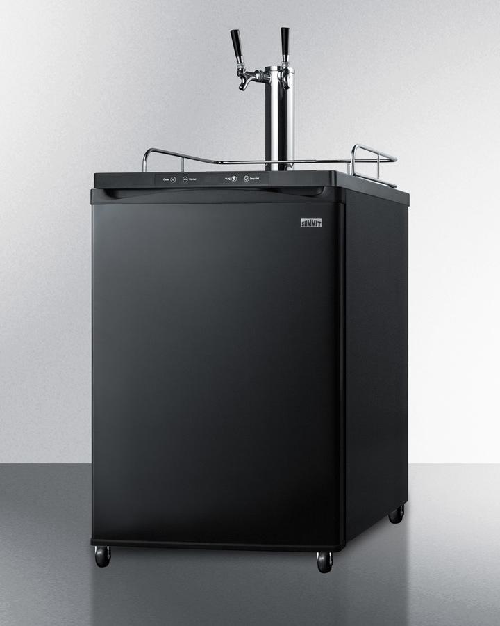 Summit - 24"  Dual-Tap Built-in Kegerator in Different Door Settings (SBC635MBITWIN)