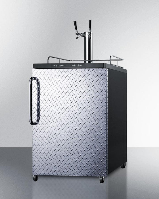 Summit - 24"  Dual-Tap Built-in Kegerator in Different Door Settings (SBC635MBITWIN)