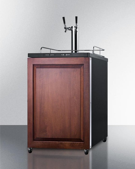 Summit - 24"  Dual-Tap Built-in Kegerator in Different Door Settings (SBC635MBITWIN)