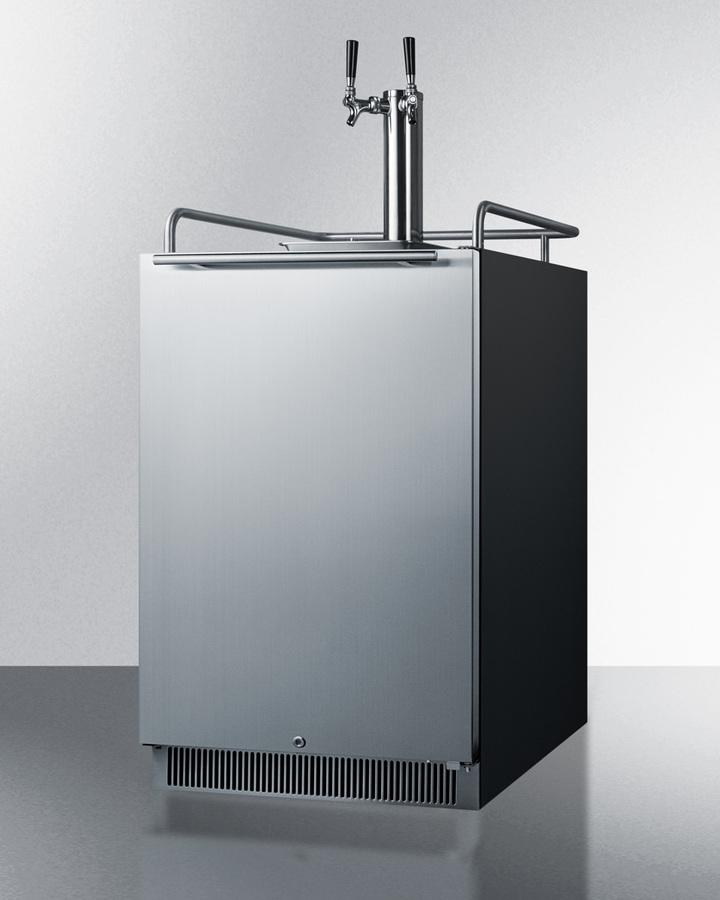 Summit - 24"  Dual-Tap Built-in All Stainless Steel Kegerator (SBC677BITWIN)