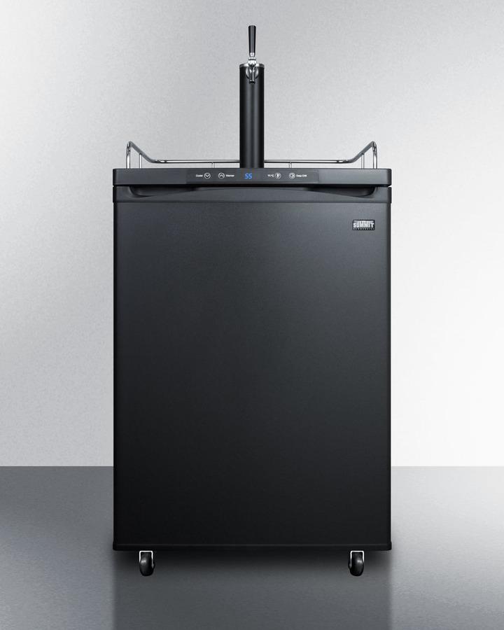 Summit - 24"  Single-Tap Freestanding Kegerator in Jet Black Finish (SBC635M)