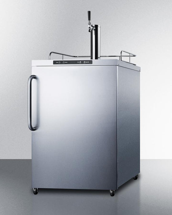 Summit - 24"  Single-Tap Outdoor Kegerator in Different Door Settings (SBC635MOS)