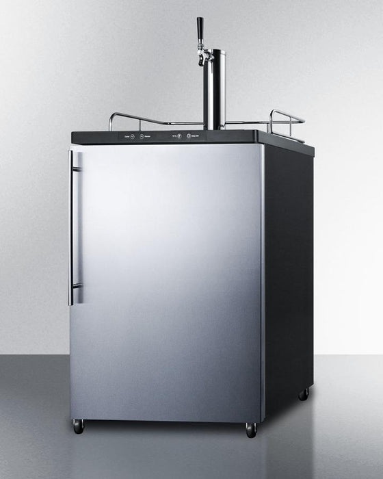 Summit - 24"  Single-Tap Built-in Kegerator Different Door Settings (SBC635MBI)