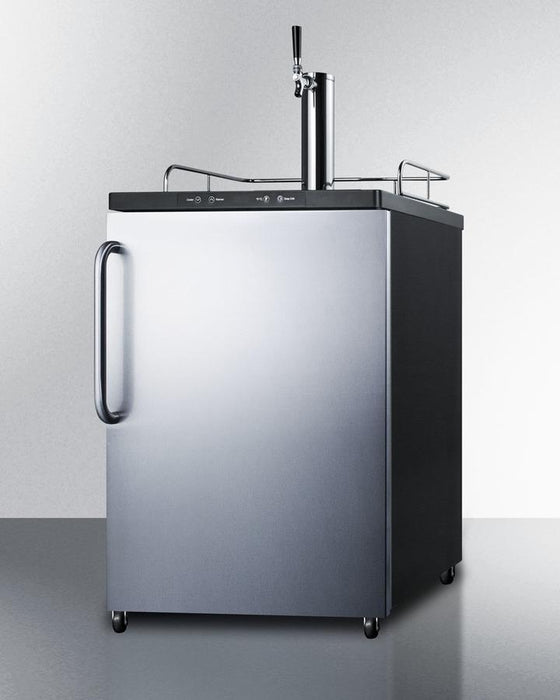 Summit - 24"  Single-Tap Built-in Kegerator Different Door Settings (SBC635MBI)