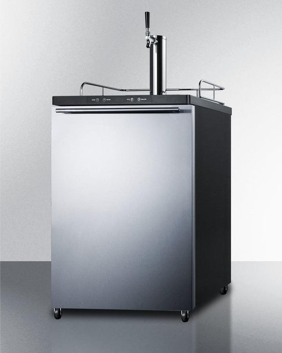 Summit - 24"  Single-Tap Built-in Kegerator Different Door Settings (SBC635MBI)