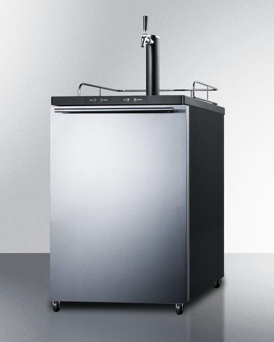 Summit - 24"  Single-Tap  Freestanding Kegerator in Different Door Settings (SBC635MDPL)