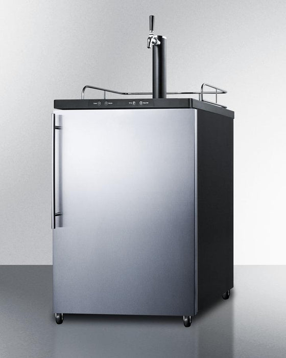 Summit - 24"  Single-Tap  Freestanding Kegerator in Different Door Settings (SBC635MDPL)