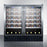 Summit - 36" 68-Bottle Dual-Zone Built-in Undercounter Wine Cooler w/ Stainless Steel Glass French Door Trim (SWC3668)