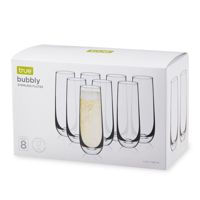 Stemless Champagne Flutes by True Set of 8 (11438)