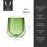 Double Walled Aurora Tumblers in Green set of 2 by Viski (11189)