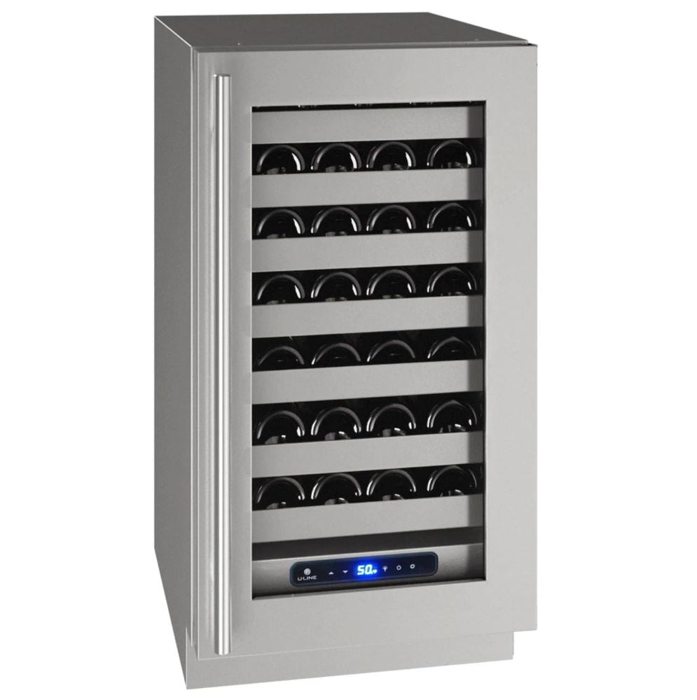 U-Line - 18" 35-Bottle Built-in/Freestanding 5 Class Slide & Secure™ Wine Cooler (UHWC518)