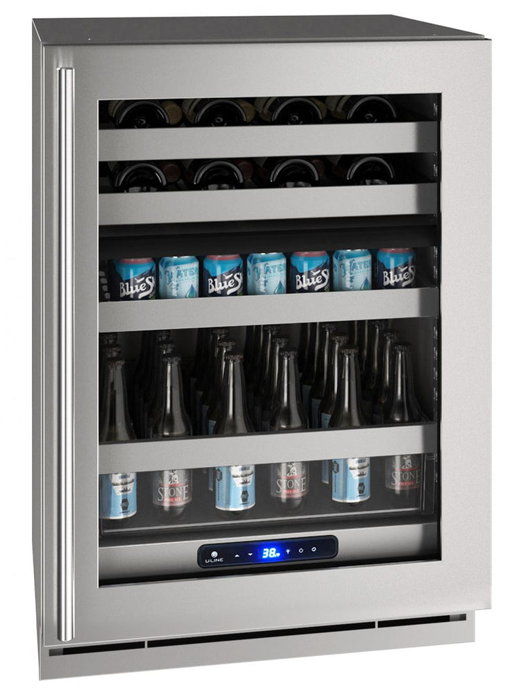 U-Line - 24" 5 Class Dual-Zone Beverage Center (UHBD524)