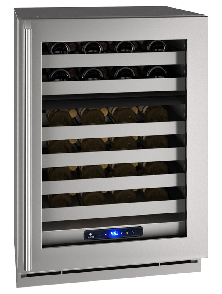 U-Line - 24" 42-Bottle 5 Class Slide & Secure™ Dual-Zone Wine Cooler (UHWD524)