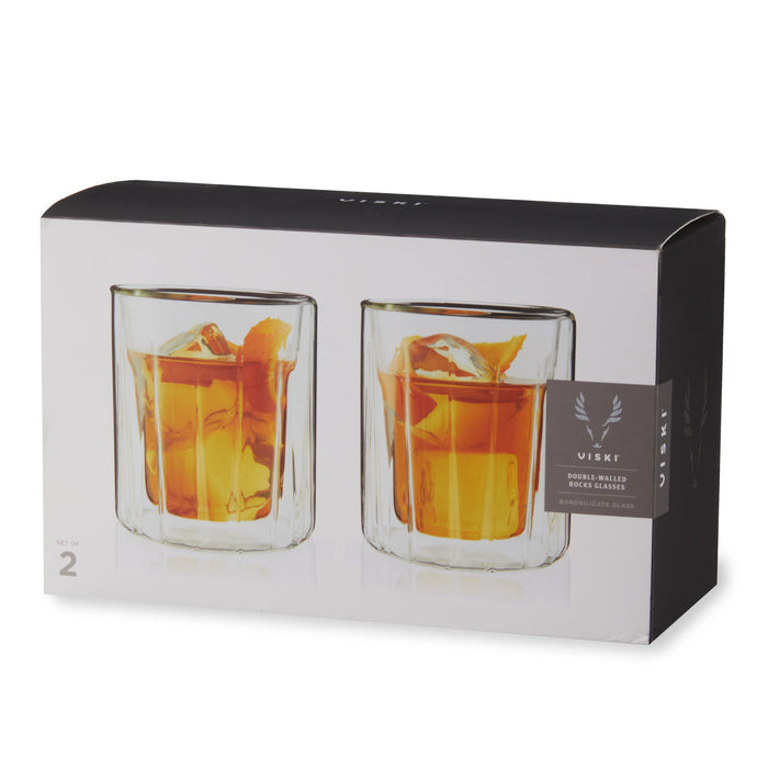 Double Walled Rocks Glasses by Viski (10995)