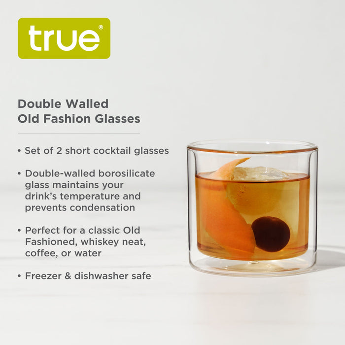 Double Walled Old Fashioned Glasses by True (set of 2)