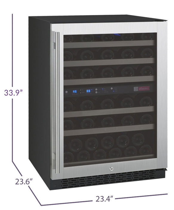 Allavino - 24"  56-Bottle Dual-Zone Wine Cooler (AO VSWR56)