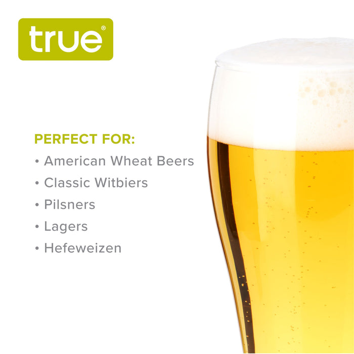 Wheat Beer Glasses, Set of 4 by True (9954)