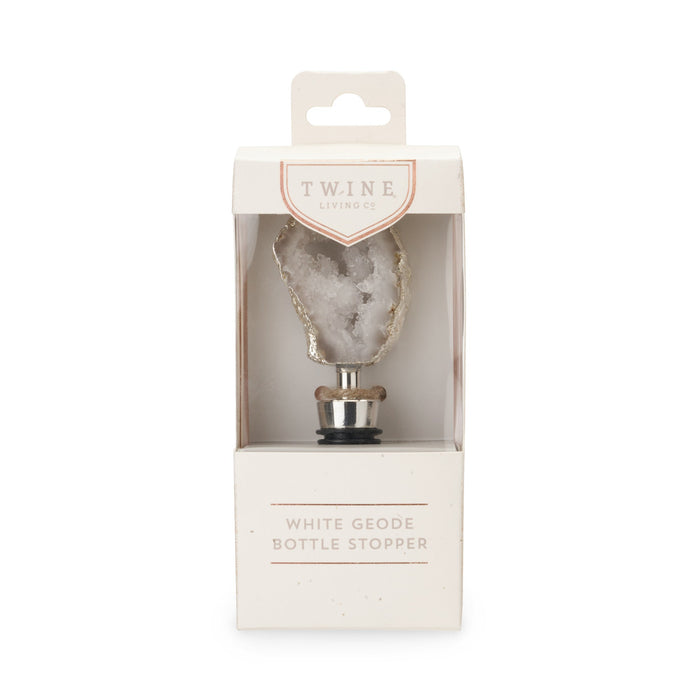 White Geode Bottle Stopper by Twine Living® (7925)