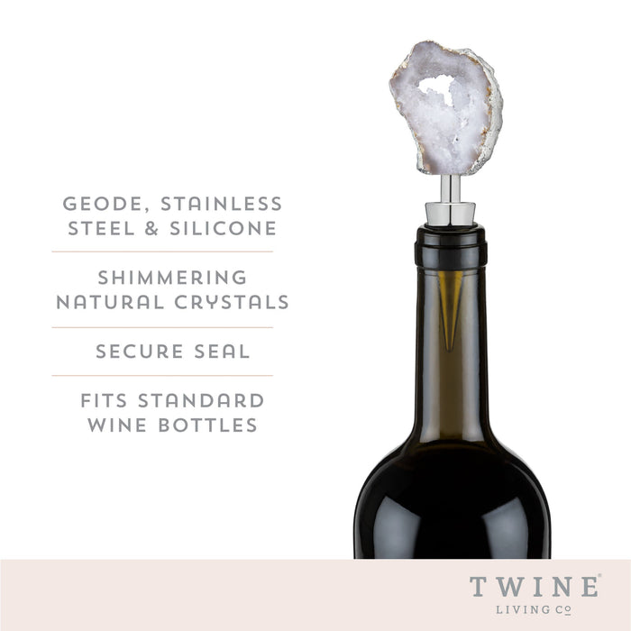 White Geode Bottle Stopper by Twine Living® (7925)