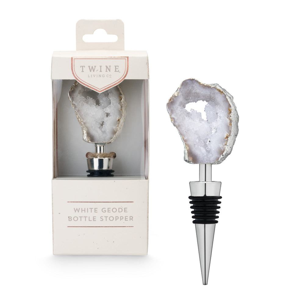 White Geode Bottle Stopper by Twine Living® (7925)