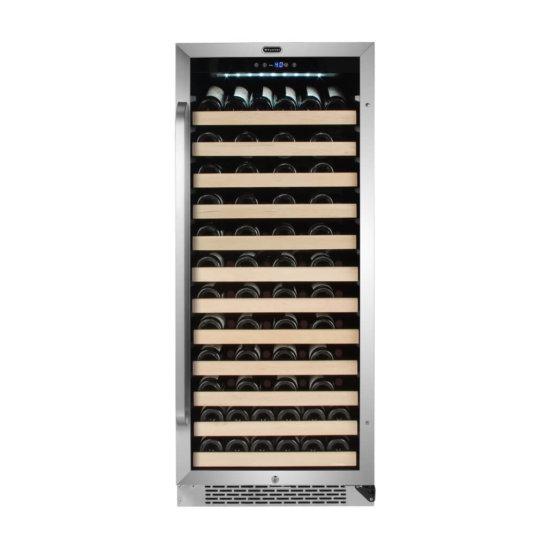 Whynter - 24" 100-Bottle Single-Zone Wine Cooler w/ Rack & LED Display (BWR-1002SD)