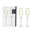 Gold-Rimmed Crystal Champagne Flutes by Viski® (4894)