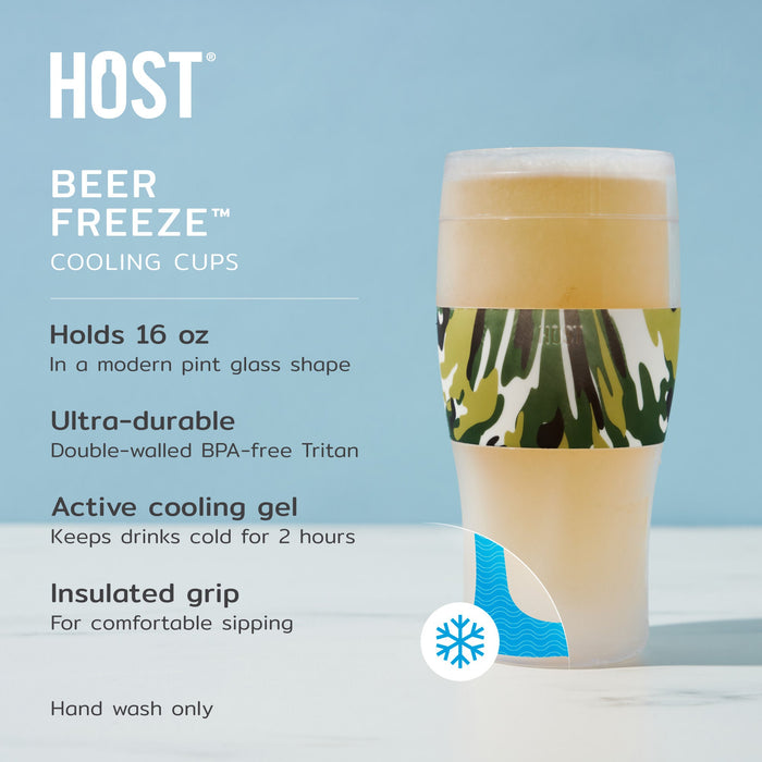 Beer FREEZE™ Cooling Cup in Green Camo (single) by HOST® (10051)