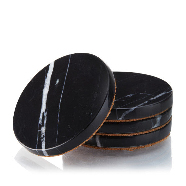 Black Marble Coaster Set by Viski (11018)