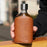 Parker Leather-Wrapped Glass Flask by Viski