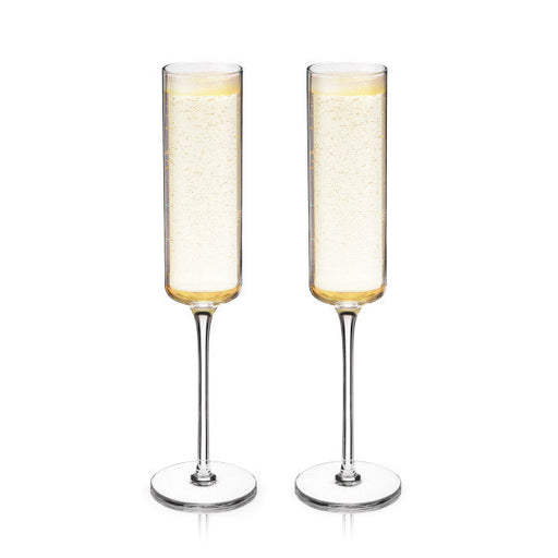 Laurel Champagne Flutes by Viski (10892)