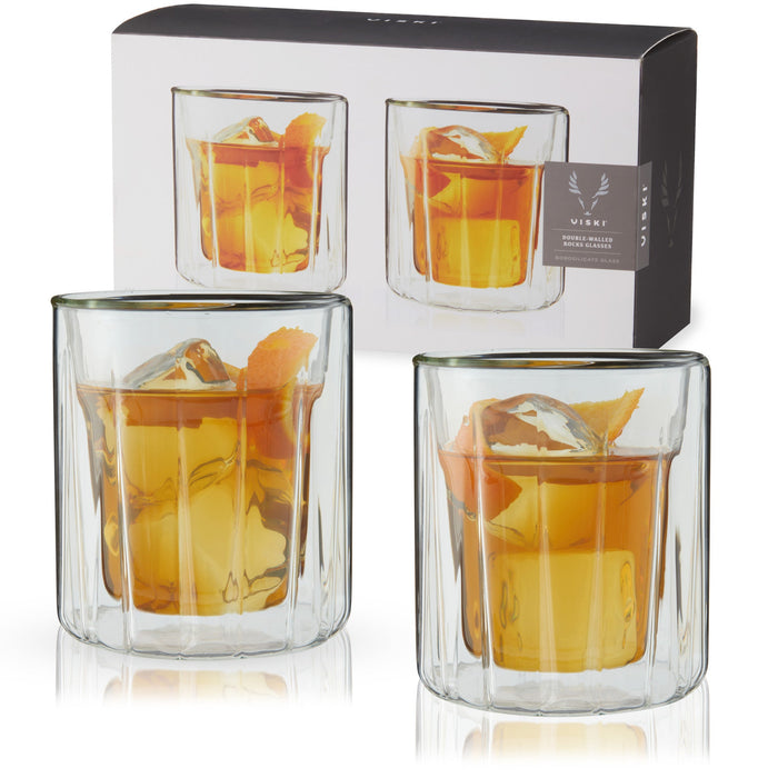 Double Walled Rocks Glasses by Viski (10995)