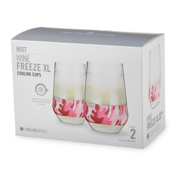 Wine FREEZE™ XL in Pink Camo (set of 2) by HOST® (10030)