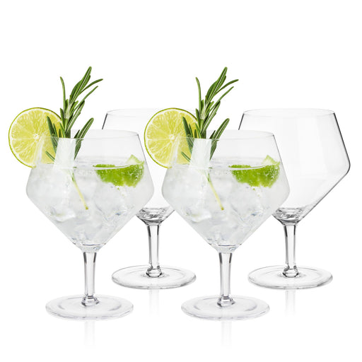 Angled Crystal Gin & Tonic Glasses by Viski® (set of 4)