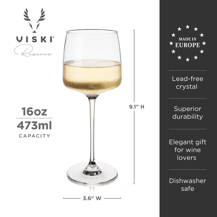 Reserve Julien Crystal Chardonnay Glasses By Viski (Set of 4)