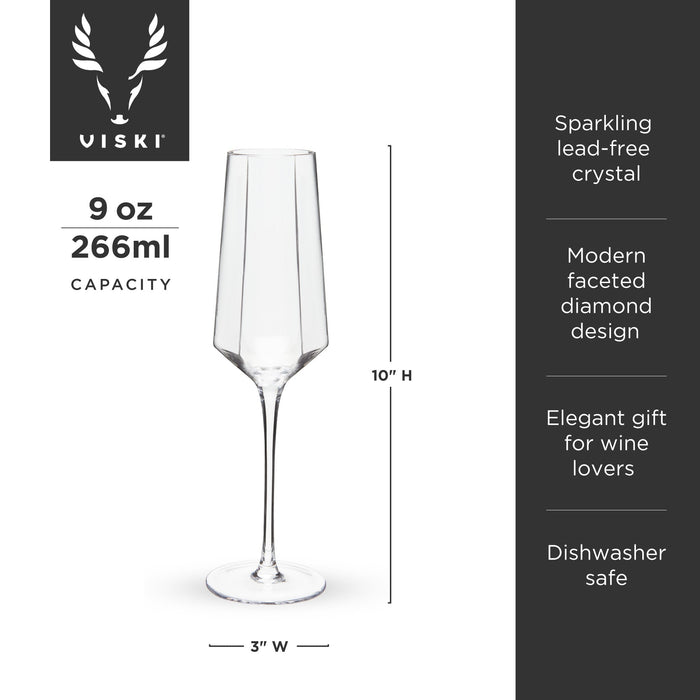 Seneca Stemmed Champagne Flute by Viski (11081)